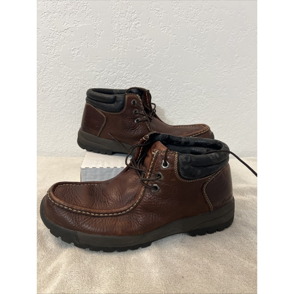 Thom McAn Boots Mens 10.5 Chukka‎ Ankle Brown Leather Moc Toe Casual 98620